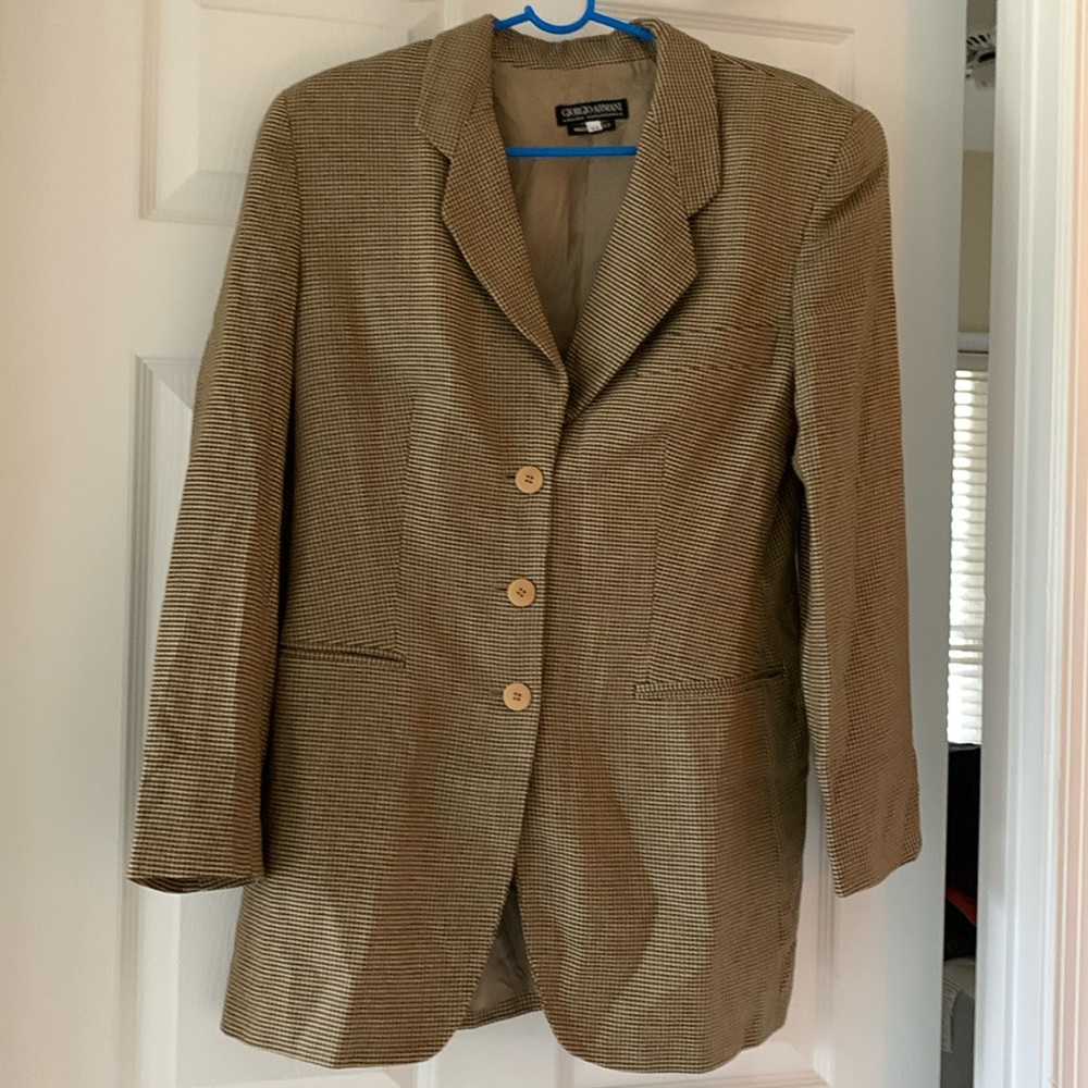 Giorgio Armani brown checked 100% cashmerere blazer-NFS-Do not buy. Reserved
